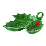 2175 Holg Porselen Meze Tabağı 22x22cm Yeşil – YEŞİL - Görsel 2