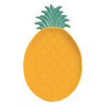 3020 Pıyg Porselen Ananas Şeklinde Servis Tabağı 28x17cm Sarı Yeşil – YEŞİL