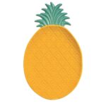 3021 Pıyg Porselen Ananas Şeklinde Servis Tabağı 36x21,5cm Sarı-yeşil – YEŞİL