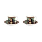0169 Leo1 2'li Porselen Kahve Fincan Seti 75ml The Mona Lisa – STANDART