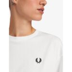 Fred Perry G1142 Crew Neck Kadın Tshırt – BEYAZ - Görsel 2