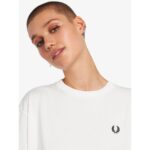 Fred Perry G1142 Crew Neck Kadın Tshırt – BEYAZ - Görsel 3