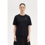 Fred Perry G1142 Crew Neck Kadın Tshırt – SİYAH