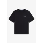 Fred Perry G1142 Crew Neck Kadın Tshırt – SİYAH - Görsel 4