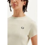 Fred Perry G9168 Cropped Rıbbed Kadın Tshırt – BEYAZ - Görsel 2
