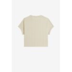 Fred Perry G9168 Cropped Rıbbed Kadın Tshırt – BEYAZ - Görsel 6