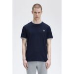 Fred Perry M1588 Twın Tıpped Erkek Tshırt – KOYU MAVİ - Görsel 3