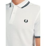 Fred Perry M3600 Twın Tıpped Erkek Tshırt – BEYAZ - Görsel 2