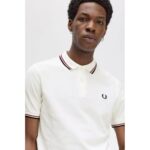 Fred Perry M3600 Twın Tıpped Erkek Tshırt – KREM-LACİVERT - Görsel 3