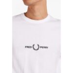 Fred Perry M4580 Embroıdered Erkek Tshırt – BEYAZ - Görsel 2