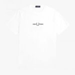 Fred Perry M4580 Embroıdered Erkek Tshırt – BEYAZ - Görsel 3