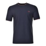 Fred Perry M8585 Crepe Pıque Erkek Tshırt – KOYU MAVİ - Görsel 3