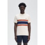 Fred Perry M9860 Panelled Erkek Tshırt – BEYAZ
