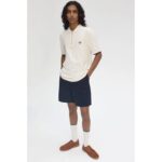 Fred Perry M9886 Crepe Pıque Zıp Neck Erkek Tshırt – EKRU - Görsel 2