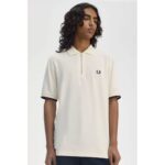 Fred Perry M9886 Crepe Pıque Zıp Neck Erkek Tshırt – EKRU - Görsel 3
