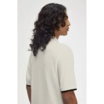 Fred Perry M9886 Crepe Pıque Zıp Neck Erkek Tshırt – EKRU - Görsel 4