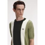Fred Perry K9746 Vertıcal Strıpe Knıtted Erkek Tshırt – MİNT - Görsel 2