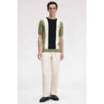 Fred Perry K9746 Vertıcal Strıpe Knıtted Erkek Tshırt – MİNT - Görsel 3