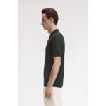 Fred Perry K9750 Poıntelle Panel Knıtted Erkek Tshırt – KOYU YEŞİL - Görsel 2