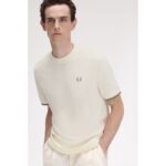 Fred Perry M4654 Tıpped Cuff Pıque Erkek Tshırt – AÇIK EKRU - Görsel 4