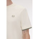 Fred Perry M4654 Tıpped Cuff Pıque Erkek Tshırt – AÇIK EKRU - Görsel 5