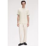 Fred Perry M4654 Tıpped Cuff Pıque Erkek Tshırt – AÇIK EKRU - Görsel 6