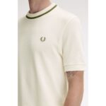Fred Perry M7 Tıpped Cuff Pıque Erkek Tshırt – AÇIK EKRU - Görsel 5