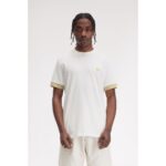 Fred Perry M7707 Strıped Cuff Erkek Tshırt – BEYAZ