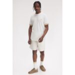 Fred Perry M7707 Strıped Cuff Erkek Tshırt – BEYAZ - Görsel 5