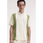 Fred Perry M7807 Towellıng Panel Polo Erkek Tshırt – AÇIK EKRU - Görsel 3