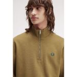 Fred Perry M3574 Half Zıp Erkek Sweatshırt – BEJ - Görsel 4