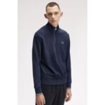 Fred Perry M3574 Half Zıp Erkek Sweatshırt – LACİVERT - Görsel 3