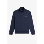 Fred Perry M3574 Half Zıp Erkek Sweatshırt – LACİVERT - Görsel 6