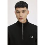 Fred Perry M3574 Half Zıp Erkek Sweatshırt – SİYAH - Görsel 3