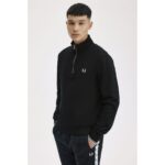 Fred Perry M3574 Half Zıp Erkek Sweatshırt – SİYAH - Görsel 4