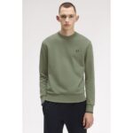 Fred Perry M7535 Crew Neck Erkek Sweatshırt – YEŞİL - Görsel 3