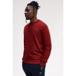 Fred Perry M7535 Crew Neck Erkek Sweatshırt – KIRMIZI - Görsel 3