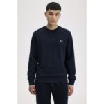 Fred Perry M7535 Crew Neck Erkek Sweatshırt – KOYU MAVİ - Görsel 3