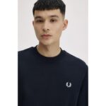 Fred Perry M7535 Crew Neck Erkek Sweatshırt – KOYU MAVİ - Görsel 4