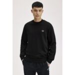 Fred Perry M7535 Crew Neck Erkek Sweatshırt – SİYAH - Görsel 3