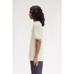 Fred Perry M8679 Rıbbed Jersey Erkek Tshırt – KREM - Görsel 2