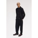 Fred Perry J1318 Tennıs Grıp Taped Track Erkek Ceket – SİYAH - Görsel 4
