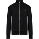 Fred Perry J1327 Zıp Through Erkek Sweatshırt – SİYAH