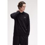 Fred Perry K4535 Classıc Knıtted Ls Erkek Tshırt – SİYAH - Görsel 4