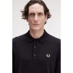 Fred Perry K4535 Classıc Knıtted Ls Erkek Tshırt – SİYAH - Görsel 5