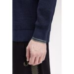 Fred Perry K6507 Waffle Stıtch Jumper Erkek Sweater – LACİVERT - Görsel 5