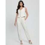 Guess W4yb52wfwx2 Roberta Structure Jo Kadın Pantolon – KREM - Görsel 4