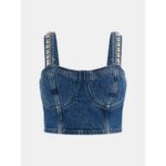 Guess W5rh03d5acc Kety Bustıer Kadın Bluz – MAVİ - Görsel 5