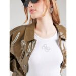 Guess W5gp57kcv52 New Sl Round Nk Guen Kadın Bluz – BEYAZ - Görsel 2