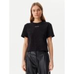 Guess V5gı00ı3z14 Prımula Rhınestones Kadın Tshırt – SİYAH